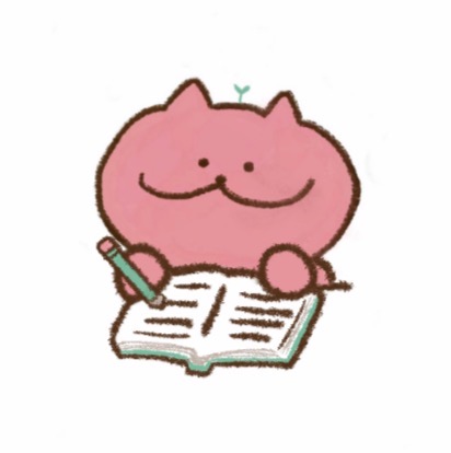 연필로 글을 쓰는 다가가는영어 고양이